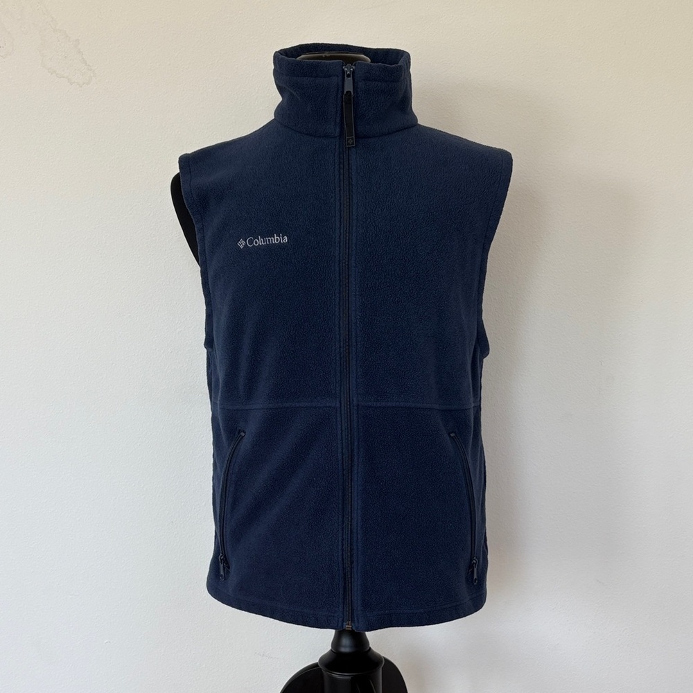 Columbia Men's Deep Blue Fleece Vest Size Medium